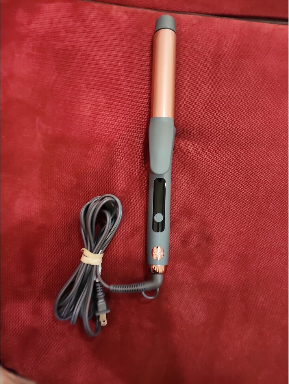 Maesa Bronze And Grey Curling Iron Model HAI0061 ElectricDisplay Silicone Handle